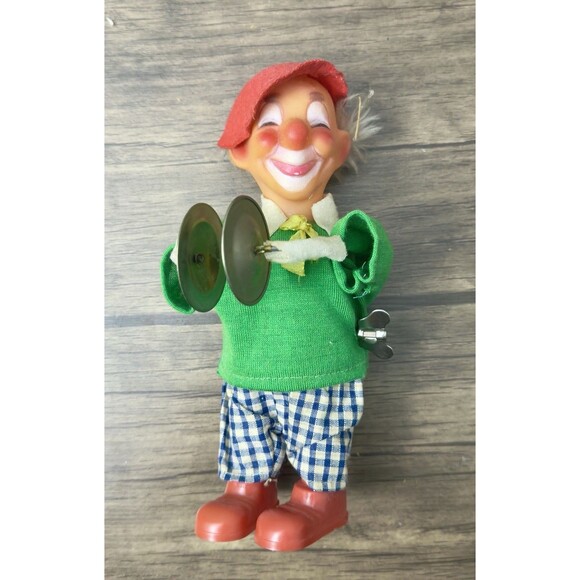 Vintage Wind Up Musical Clown Set | Cymbals, Maracas And Drummer (Missing Drum) - Picture 2 of 7